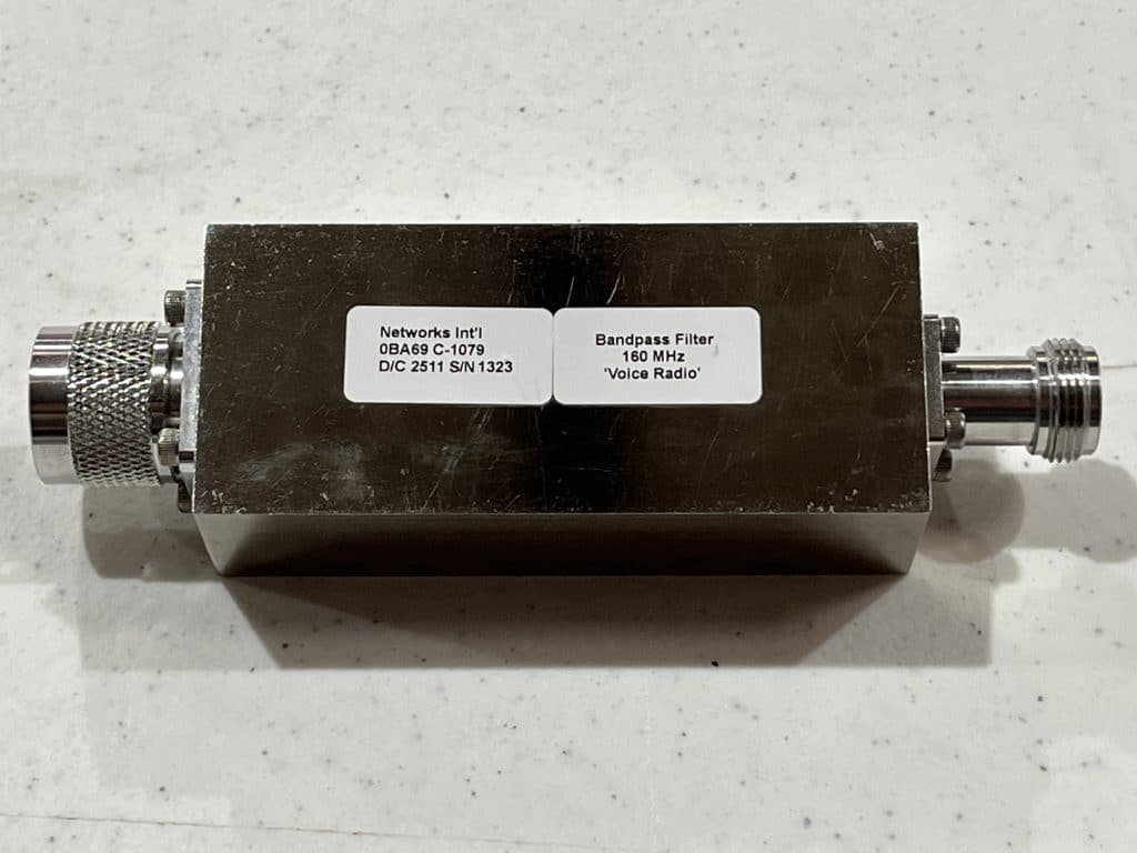 RF LINE FILTER, 160 MHz BANDPASS
